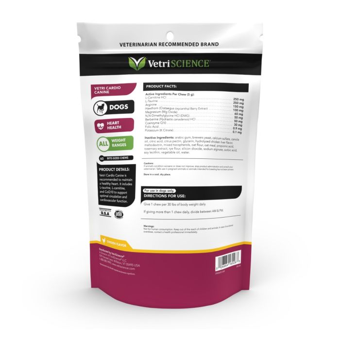 Vetri Cardio Canine Bite Sized Chews VetriScience