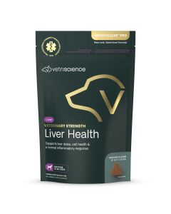 Front of Veterinary Strength Liver Health for Dogs bag