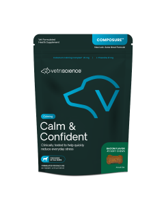 Front of VetriScience Composure Bacon Flavor bag