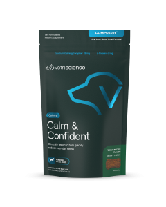 Front of VetriScience Calm & Confident Peanut Butter Flavor bag
