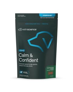 Front of VetriScience Calm & Confident Peanut Butter Flavor bag