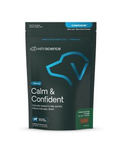 Front of VetriScience Calm & Confident Peanut Butter Flavor bag