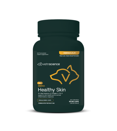 Front of VetriScience Omega 3,6,9 bottle