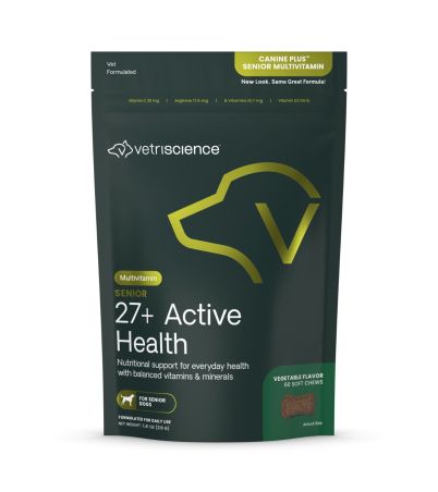 Front of the VetriScience Canine Plus Senior Multivitamin jar