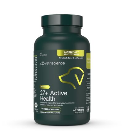 Front of VetriScience Canine Plus Multivitamin bottle