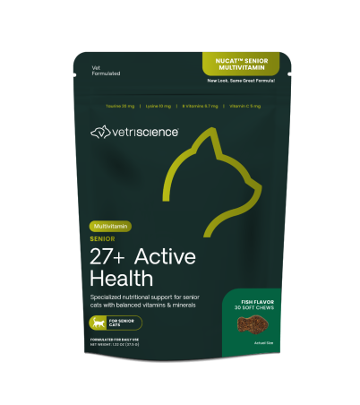 Front of VetriScience Nu Cat Senior Multivitamin bag